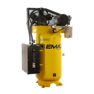 Image showing  7.5 HP 80 gal. 2-Stage Industrial 3-Cylce Splash Lubricated Pump SILENT Air Compressor, 175 PSI, 1-Phase