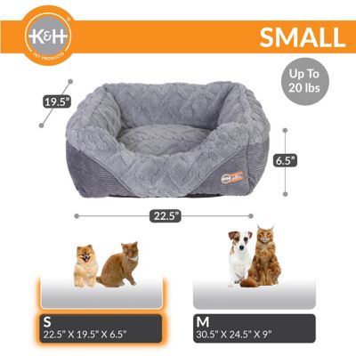 Image showing  Thermo Pet Lounge Sleeper Small Gray 20.5 x 19.5 x 6.5