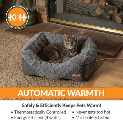 Image showing  Thermo Pet Lounge Sleeper Small Gray 20.5 x 19.5 x 6.5