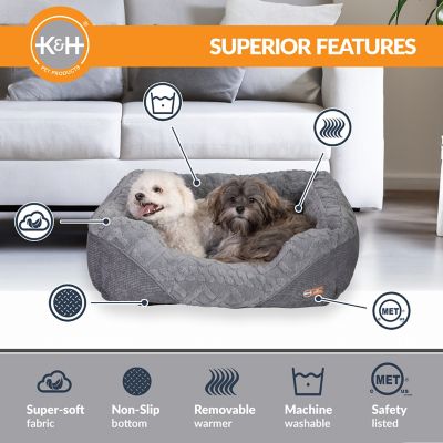 Image showing  Thermo Pet Lounge Sleeper Small Gray 20.5 x 19.5 x 6.5