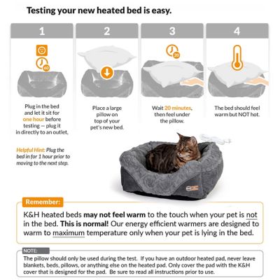 Image showing 6 th K&H Pet Products Thermo Pet Lounge Sleeper Small Gray 20.5 x 19.5 x 6.5