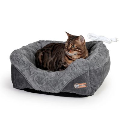 Image showing 8 th K&H Pet Products Thermo Pet Lounge Sleeper Small Gray 20.5 x 19.5 x 6.5