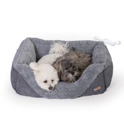 Image showing 9 th K&H Pet Products Thermo Pet Lounge Sleeper Small Gray 20.5 x 19.5 x 6.5