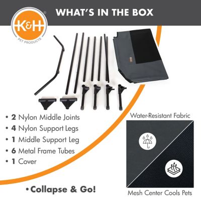 Image showing 6 th K&H Pet Products Original Elevated Cot Pet Bed