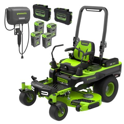 Greenworks 60V 60-in MaximusZ Electric Zero Turn Riding Lawn Mower, (2) 20Ah & (4) 8Ah Batteries & 1.5kW Charger