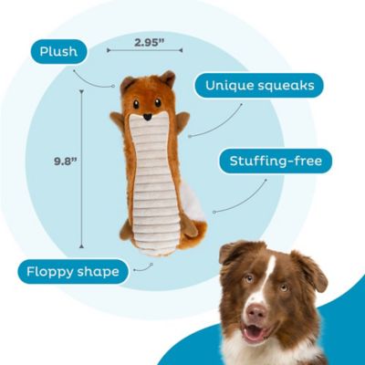 Image showing  Stuffing Free Fox Dog Toy Orange Med