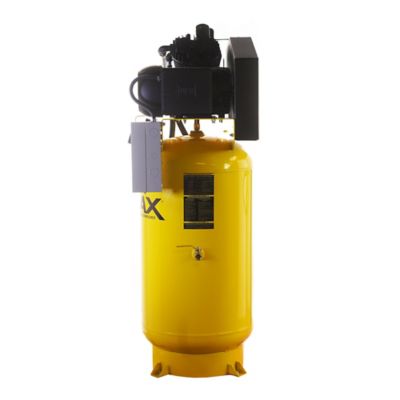 Image showing  10 HP 80 gal. 2-Stage Industrial V4 Splash Lubricated Pump SILENT Electric Air Compressor, 175 PSI, 1-Phase
