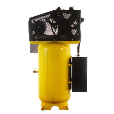 Image showing  10 HP 80 gal. 2-Stage Industrial V4 Splash Lubricated Pump SILENT Electric Air Compressor, 175 PSI, 1-Phase