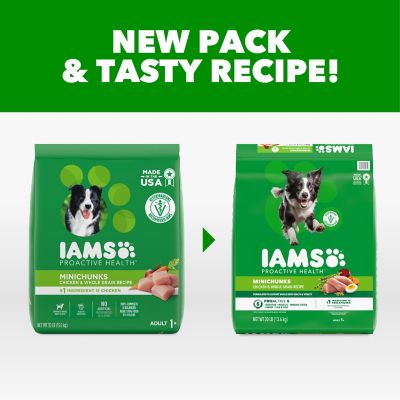 Image showing 9 th Iams ProActive Health MiniChunks Adult Chicken and Whole Grain Recipe Dry Dog Food
