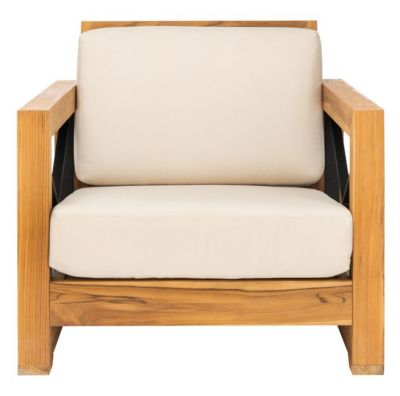 Safavieh Curacao Teak Club Chair, Natural, Beige