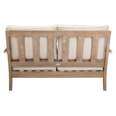 Image showing 7 th Safavieh Martinique Wood Patio Loveseat