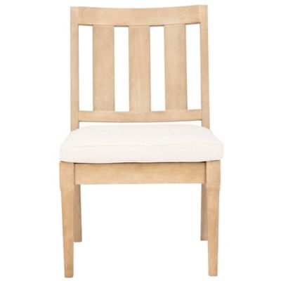 Safavieh Dominica Outdoor Dining Chair, Natural, White