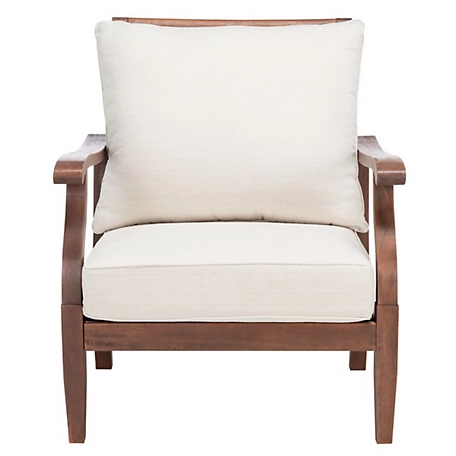 Safavieh Payden Outdoor Accent Chair, Natural, White
