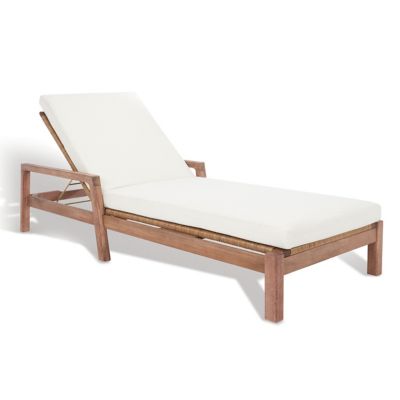 Safavieh Donnamaria Wicker Sun Lounger, Natural and White