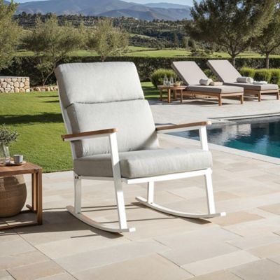 Image showing  Brutus Rocking Chair, White/Light Grey