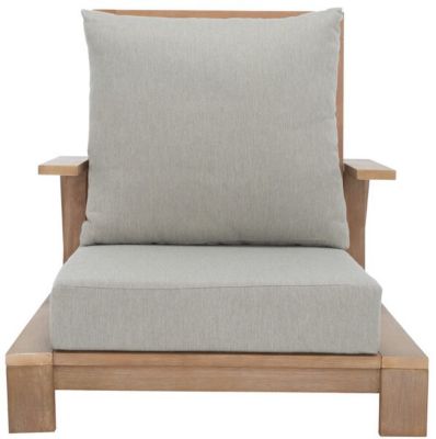 Safavieh Lanai Wood Patio Chair, Brown, Light Grey