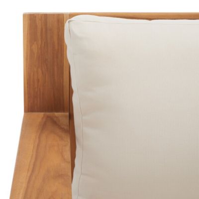 Image showing 5 th Safavieh Kauai Brazil Teak Patio Chair, Natural, Beige