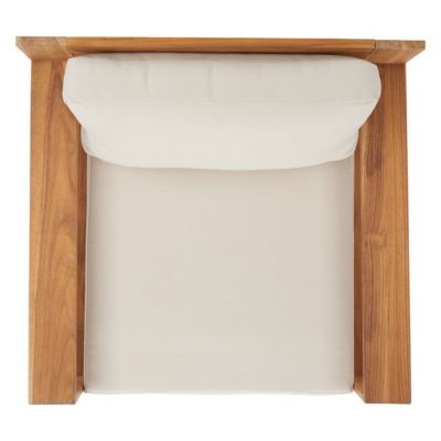 Image showing 6 th Safavieh Kauai Brazil Teak Patio Chair, Natural, Beige