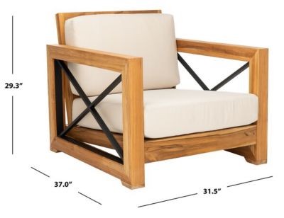 Image showing  Andros Teak Patio Chair, Natural, Beige
