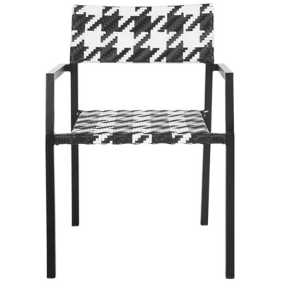 Safavieh Halden Stackable Chair, White, Black