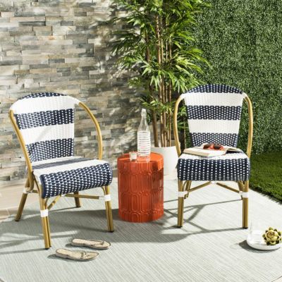 Image showing  Sarita Side Chair, Navy, White