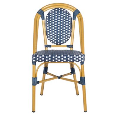 Safavieh Lenda French Bistro Chair, Navy, White