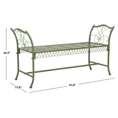 Image showing  Arona Bench, Antique Green