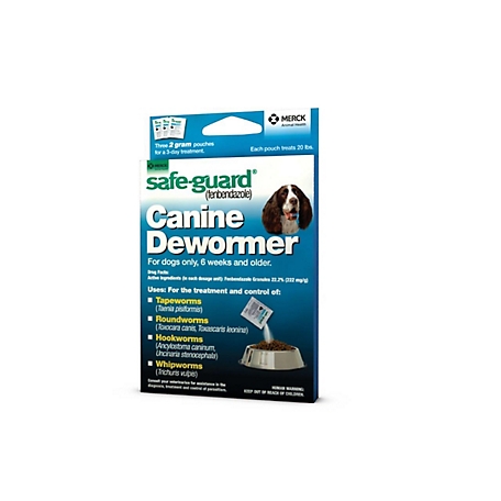 Merck Safe-Guard Canine Dewormer for Puppies and Dogs, 2g