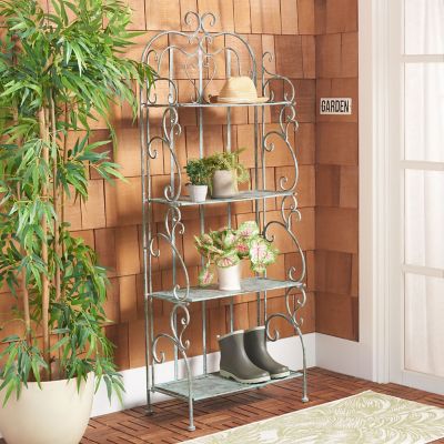 Image showing  4-Tier 12.6 in. x 24.8 in. x 65.8 in. Tyrique Shelf Unit, PAT5033D