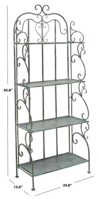 Image showing  4-Tier 12.6 in. x 24.8 in. x 65.8 in. Tyrique Shelf Unit, PAT5033D