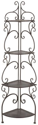 Safavieh 4-Tier 12.6 in. x 12.6 in. x 59.8 in. Turuca Corner Shelf, PAT5034B
