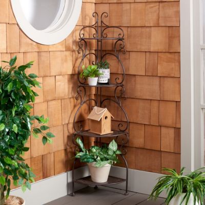 Image showing  4-Tier 12.6 in. x 12.6 in. x 59.8 in. Turuca Corner Shelf, PAT5034B