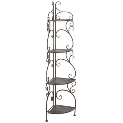 Image showing  4-Tier 12.6 in. x 12.6 in. x 59.8 in. Turuca Corner Shelf, PAT5034B