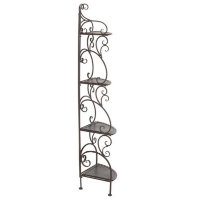 Image showing  4-Tier 12.6 in. x 12.6 in. x 59.8 in. Turuca Corner Shelf, PAT5034B