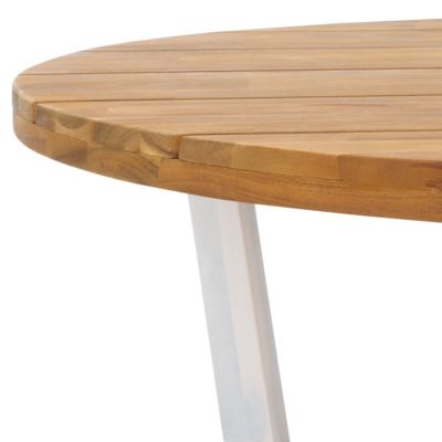 Image showing  Leo Round Coffee Table 3 Legs, Natural and White, PAT7319A