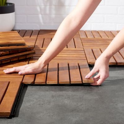 Image showing  Osaka Wooden Floor Tile, Natural, PAT7906A