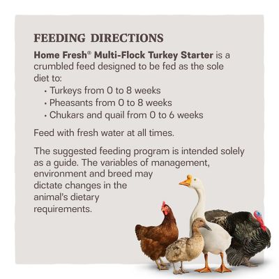 Image showing  Home Fresh Multi-Flock Turkey N Game Starter Crumbles, 50 lb.