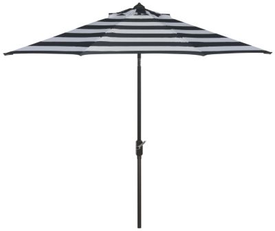 Safavieh 9 ft. Iris Fashion Line Umbrella, Black/White