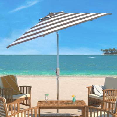 Image showing  9 ft. Iris Fashion Line Umbrella, Gray/White