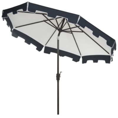 Image showing  9 ft. City Fashion Umbrella, Natural, Navy Blue