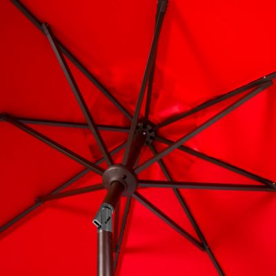Image showing  9 ft. Elegant Valance Umbrella, Red/White