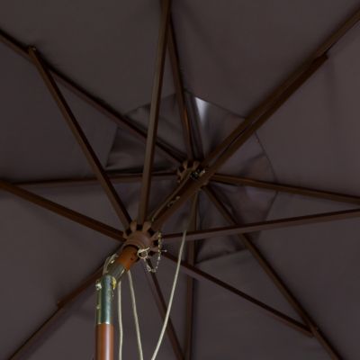 Image showing  9 ft. Bethany Wooden Umbrella, Gray