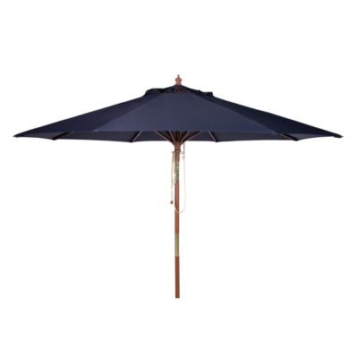Safavieh 9 ft. Bethany Wooden Umbrella, Navy Blue
