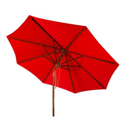 Image showing  9 ft. Bethany Wooden Umbrella, Red
