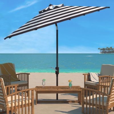 Image showing  11 ft. Iris Fashion Line Umbrella, Black/White