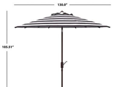 Image showing  11 ft. Iris Fashion Line Umbrella, Black/White