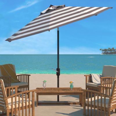 Image showing  11 ft. Iris Fashion Line Umbrella, Gray/White