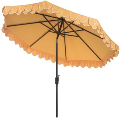 Image showing  11 ft. Elegant Valance Umbrella, Yellow