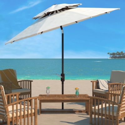 Image showing  9 ft. Lorenia Double-Top Umbrella, White