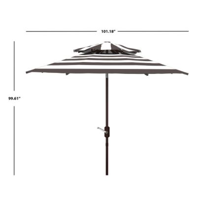 Image showing  9 ft. Iris Fashion Double Top Umbrella, Gray/White
